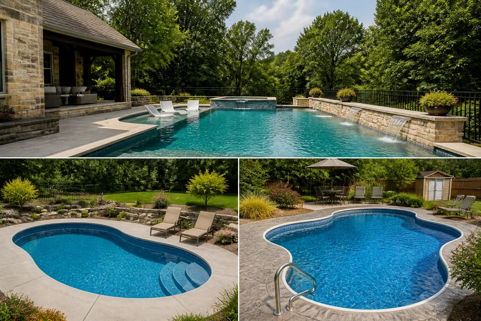 Concrete vs. Fiberglass vs. Vinyl Liner Pools: What Homeowners Should Consider